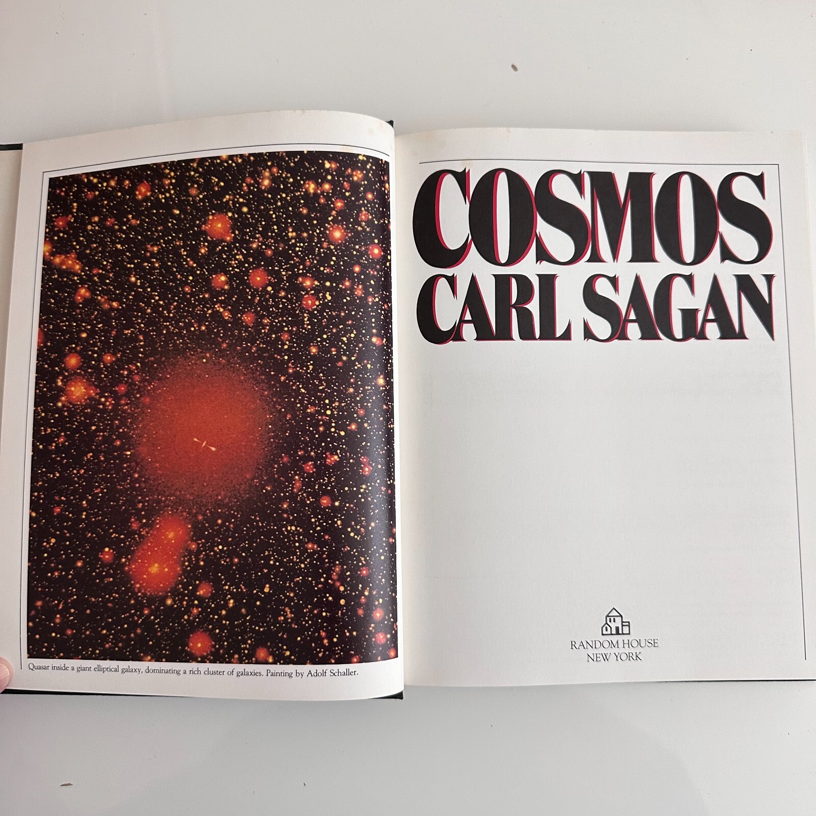 COSMOS by Carl Sagan. First Edition 1980 Vintage Book. No Dust Jacket