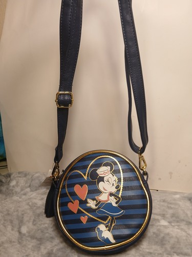 Disney Cruise Line Captain Minnie 7” Round Purse Small Crossbody Adj. Strap Navy - Bild 6 von 8