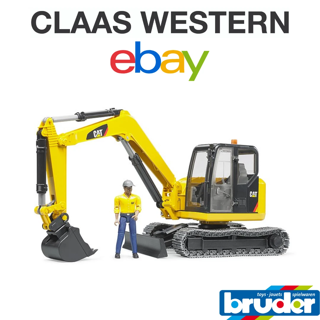 Bruder Cat Mini Excavator with worker 02466