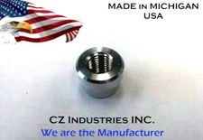 1/4 NPT QTY:1 ALUMINUM FEMALE WELD ON / WELD IN FLANGE FITTING BUNG, 1/4-18