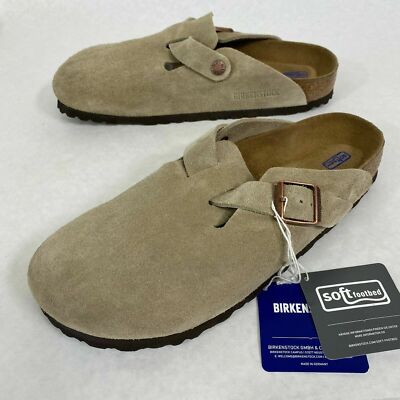 靴 Birkenstock Boston Taupe Suede Birkenstock Boston Suede - Taupe – Kith