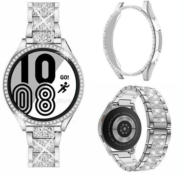 Bling Metal Band Strap+Pc Case For Samsung Galaxy Watch 3/4/5/6/7/FE 40/44/47mm - Image 4 of 4