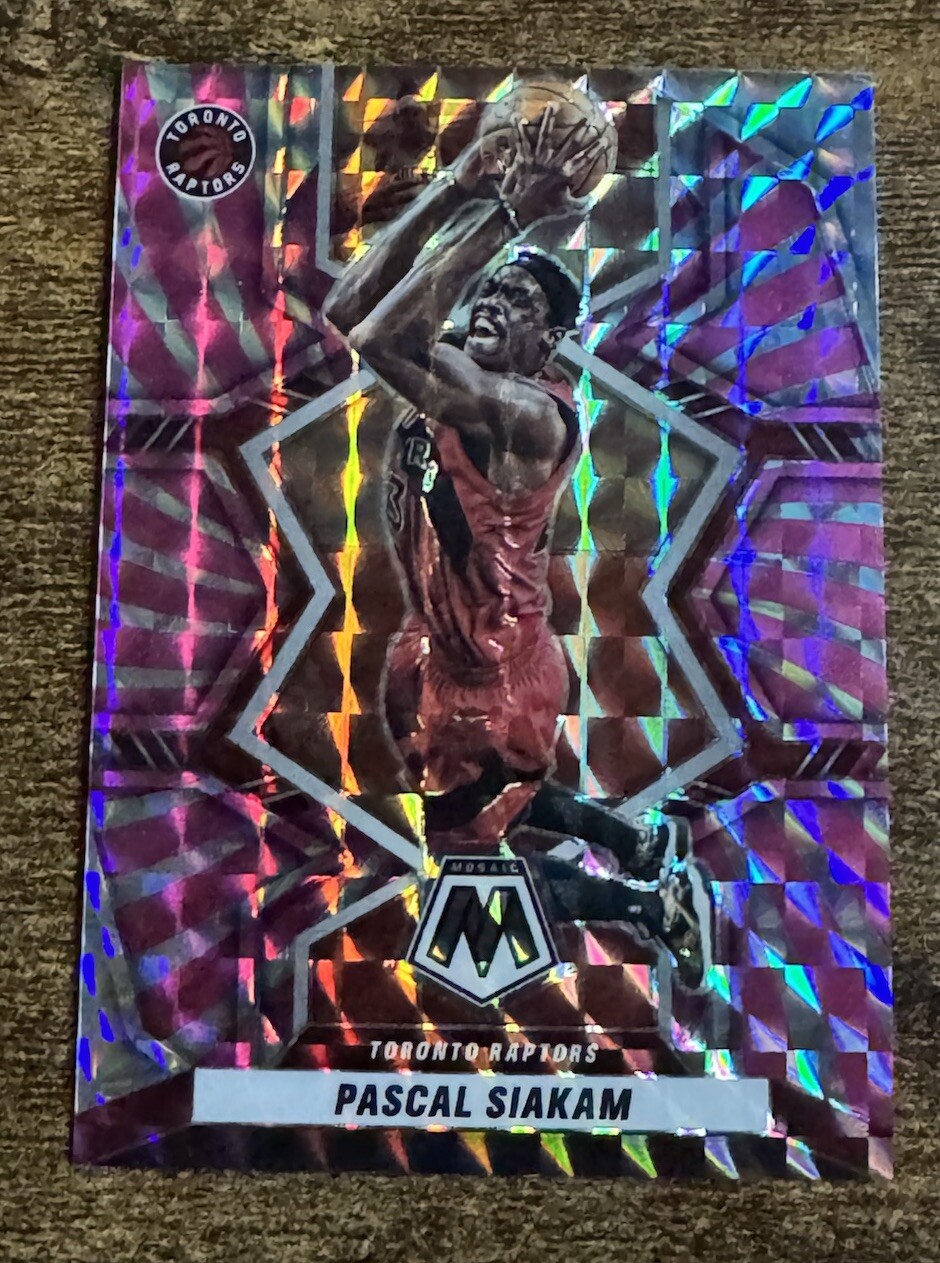2021-22 Panini Mosaic #63 Pascal Siakam FOTL Pink Swirl Prizm /11 Raptors SSP