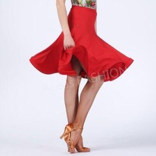 Adult Cha Cha Latin Dance Skirts Samba Rumba Paso Doble Ballroom Floral Skirts
