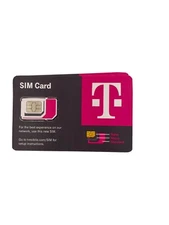 NEW T-Mobile Sim CARD 5G4G LTE. FACTORY NANO SIM. UNACTIVATED,  REPLACEMENT SIM 