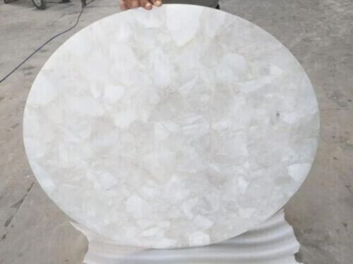 42" Round White Quartz Table Top / Quartz Kitchen Dining - Picture 5 of 7