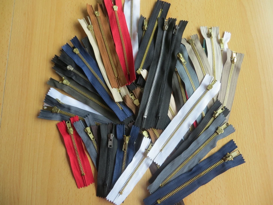 Reißverschluss Metall , nicht teilbar , Länge 8 cm ,10 cm ,12,14,16,18 cm, Hose