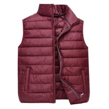 Herren Puffer Weste Wärmer Weste Gesteppt Gefüttert Weste Top Warm Ärmellos