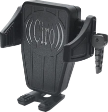 Ciro Cybercharger Trim Line Black Motorcycle Phone Holder & Wireless Charger
