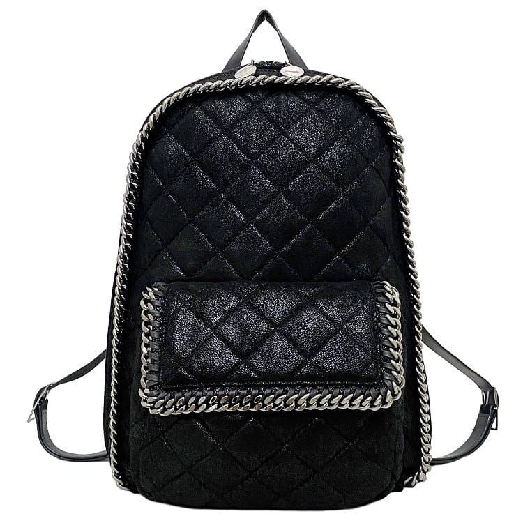 Stella Mccartney Backpack Black Falabella Quilted Chain Stella Mccartney Backpack Black Falabella Quilted Chain