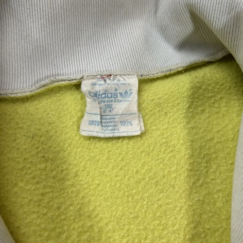 1980s Adidas Track top Ventex made in England Yellow vintage sportswear mens XL - Picture 2 of 9