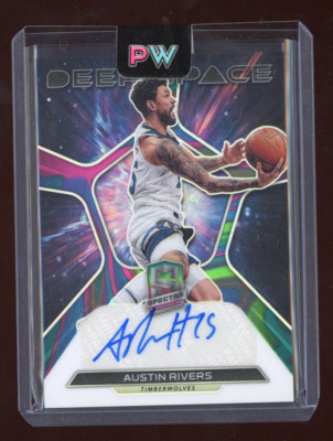 Austin Rivers 2022-23 Spectra Auto Deep Space #DS-ARM Serial #d 3/5 Timberwolves