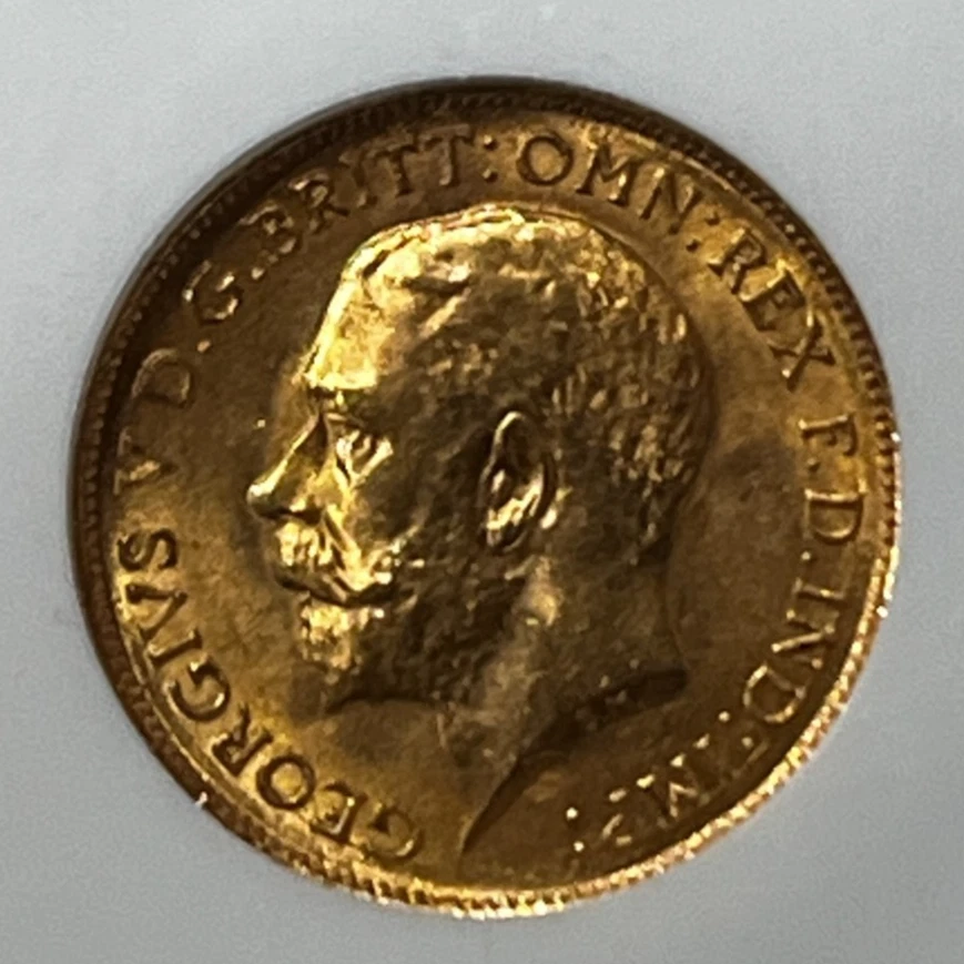 1912 Great Britain Gold 1/2 Sovereign NGC MS 64 Cheshire Coll. - Image 2 of 4