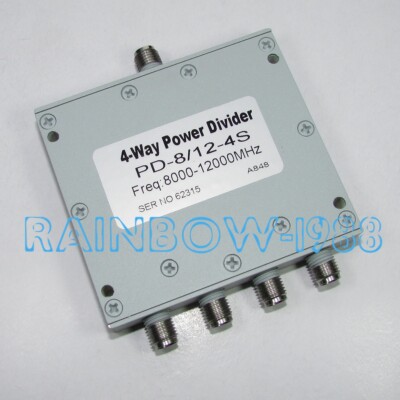 PD-8/12-4S 8-12GHz 20W X-band RF microwave SMA one point four power splitter