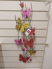 Butterfly Multi Coloured Metal Wall Art Indoors Or Outdoors