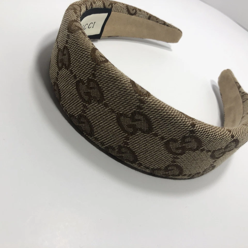 Womens canvas Gucci Beige Hair Band - Image 2 of 4