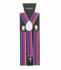 Bisexual Pride Clip-On Y Back Suspenders Rainbow Braces for LGBT Parties