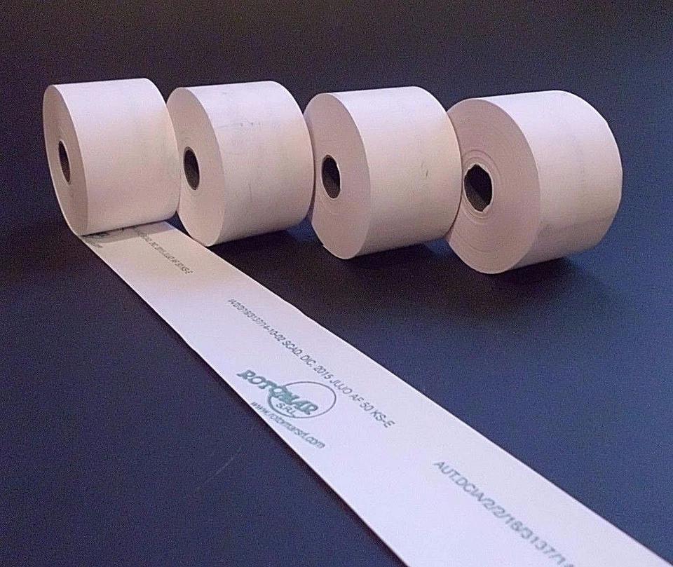 10 ROTOLI CARTA TERMICA OMOLOGATA 54X30 metri gr.55 Stabilità immagine 7 anni