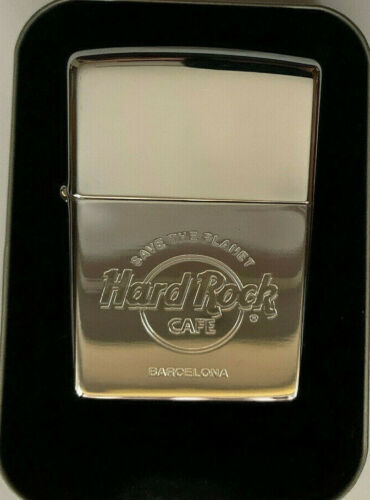 Zippo Lighter Hard Rock Cafe Barcelona 2001 - Afbeelding 1 van 4