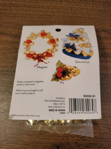 25 Shiny Gold JINGLE BELLS ~ 20mm Metal Craft Holiday Bells - Picture 2 of 2