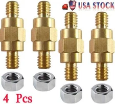 3/8"-16 Brass Side Post Battery Terminal Bolt Standard Extender Stud for GM Post