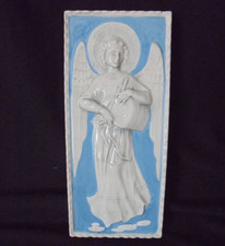 1962 Anioł Mural Napco Porcelana Bedford Ohio handpainted 22 x 9,2