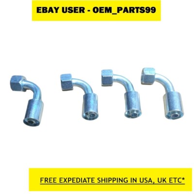 JCB PARTS - 1/2'' BSP FEMALE ELBOW END FITTING WITH O RING, PACK OF 4 PCS