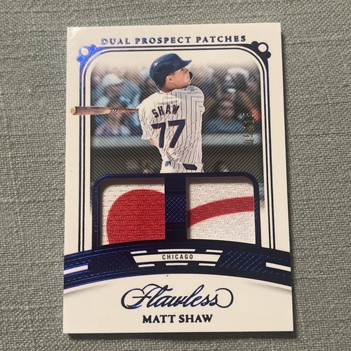 2024 Flawless Dual Prospect Patch #DP-MS Cubs Matt Shaw 5/15