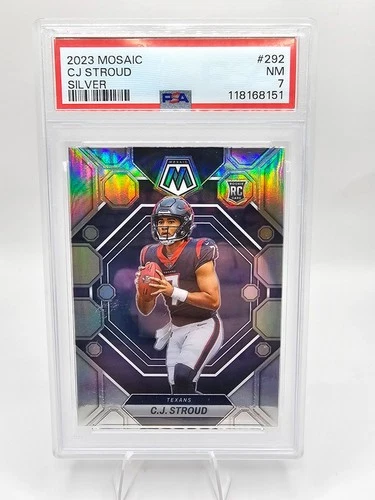 CJ Stroud 2023 Mosaic Silver RC PSA 7 Rookie Silver Houston Texans QB