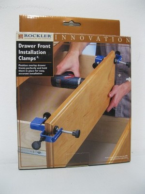 ROCKLER #54804 Cabinet Drawer Clamps Steel Plastic Front Clamps for Easy Install