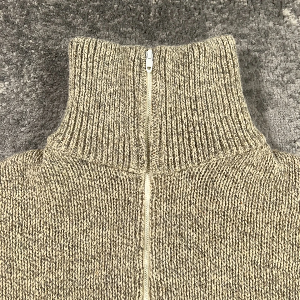 Cárdigan Suéter Vintage Sears Fieldmaster Para Hombre Mediano M Beige Mezcla Lana Años 70 Foto 4 de 4