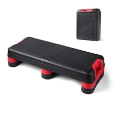 33.5" Aerobic Exercise Folding Step Platform for Home Workout, Configurable 3...