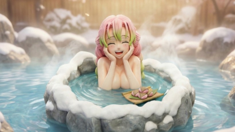 Demon Slayer Mitsuri Kanroji Figura Hot Spring Anime 1/6 Estatuas Fast Studio PU