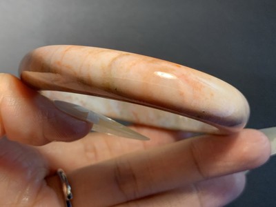 58.2mm Rare Natural Softe Pink Marine Jasper Bangle