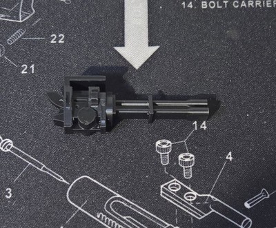 3D Printed Transformers G1 Whirl Shell Cannon Black PLA +