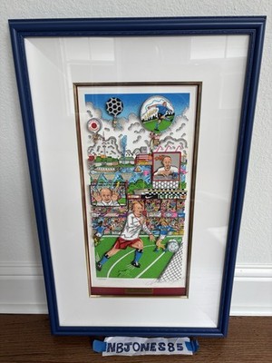 Charles Fazzino Sushi Bomber 3D Serigraph Naohiro Takahara Signed Taka SOCCER