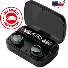 Bluetooth 5.3 Ear Buds LED Power Display Headphones 30H Playtime Stereo