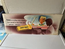 Vintage Art Deco Wrigley’s Juicy Fruit Gum Trolley Bus Sign Otis Shepard Litho