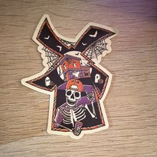 Halloween Skeleton Vinyl Sticker Removable Self-Adhesive Decorative Multicolor