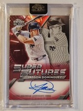 Topps Chrome Black Jasson Dominguez Super Futures Autographs  #FSA-JD /5 Red
