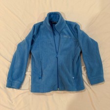 Columbia Benton Springs Fleece Jacket Kids Small Blue Full Zip Mock Neck Mock