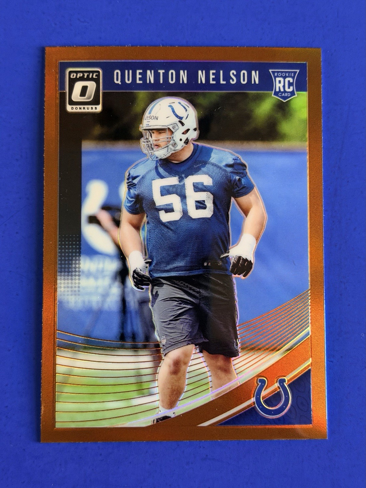2018 Optic Quenton Nelson Colts Bronze Holo Prizm Parallel Rookie Card #101