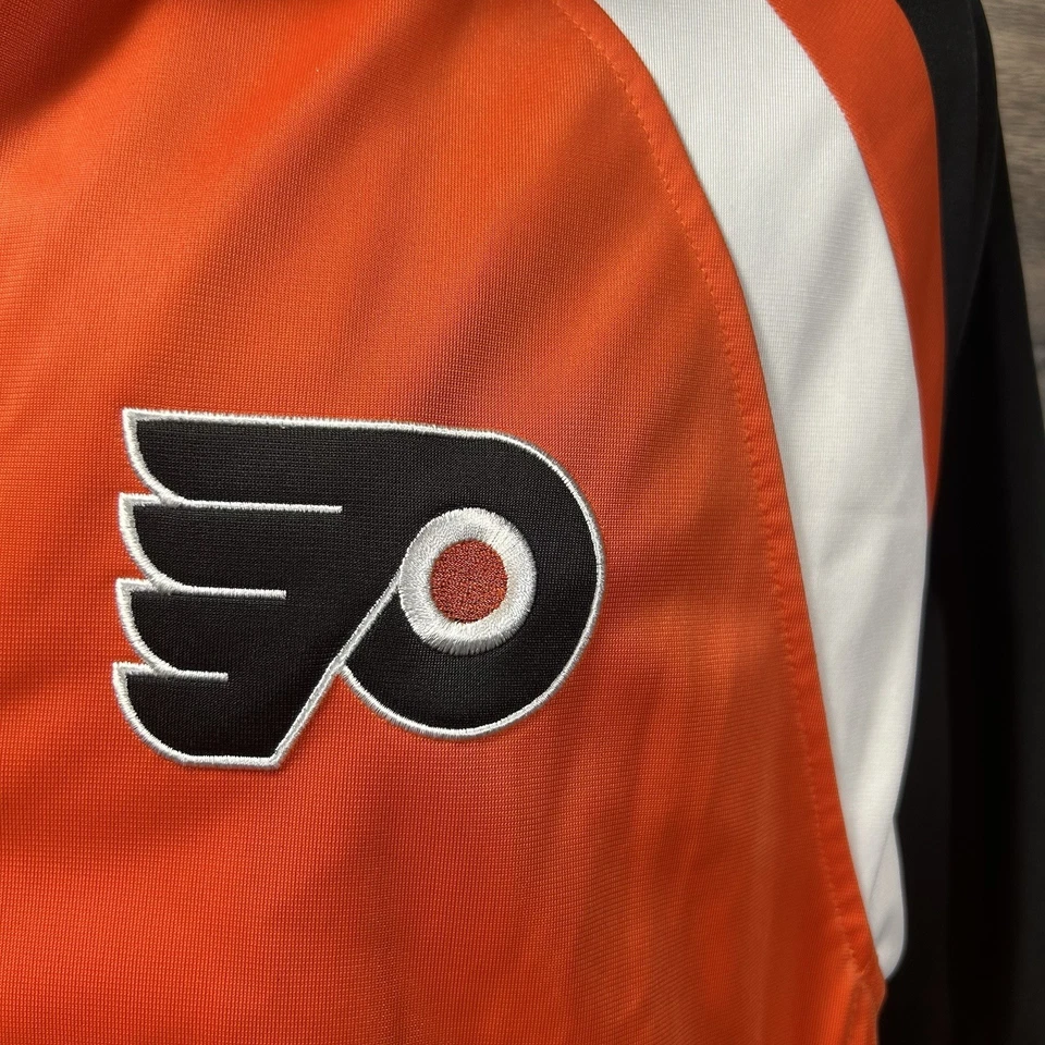 Chaqueta de calentamiento vintage Philadelphia Flyers para hombre chaqueta de pista mediana Foto 3 de 4