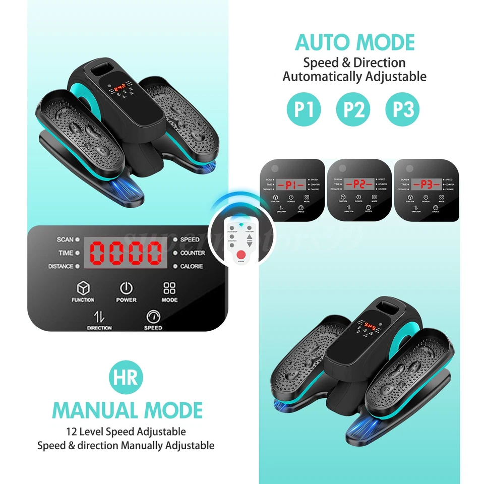 Máquina elíptica eléctrica Ellipse debajo del escritorio ejercicio de piernas LCD completamente montado Foto 4 de 4