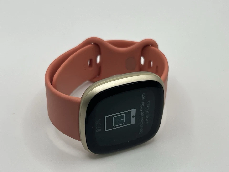 FitBit Versa 3 FB511 oro suave con banda de arcilla rosa usado Foto 3 de 3