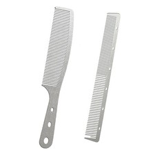 2 Pcs Metal Comb, Fine Tooth Stainless Steel Comb Set, Professional...