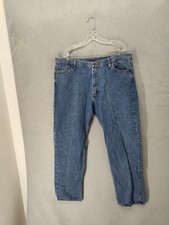 Wrangler Jeans Mens 42x32 Blue Denim Relaxed Fit Straight Leg 97601VR Y2K
