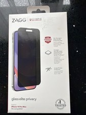ZAGG InvisibleShield Glass Elite Screen Protector for iPhone 14 Pro Max, 2-Way