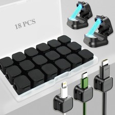 18 Pack Cord Organizer Holder,Magnetic Cable Clips Management, Easy Adhesive ...