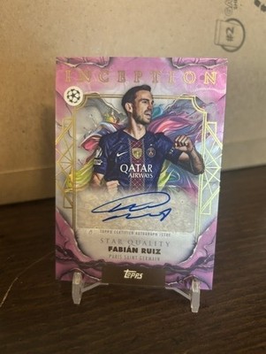 2026 Topps Inception UEFA Fabin Ruiz Star Quality Autograph Pink #d /75 PSG